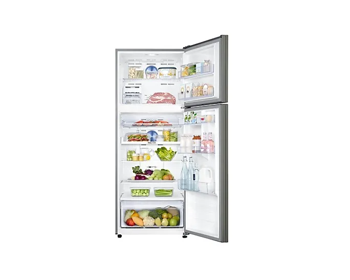 product-levant-top-mount-freezer-rt46k6030sp-rt46k6030sp-ps-005-front-open-with-food-silver.webp