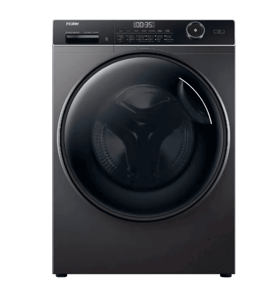 غسالة ملابس هاير ، 8 كجم، تحميل امامي بموتور انفرتر، فضي - HW80-B14959S6TU1