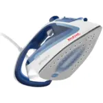 مكوى بخار تيفال ايزي جلاس بلس 2600 واط ازرق وابيض FV5736E0
