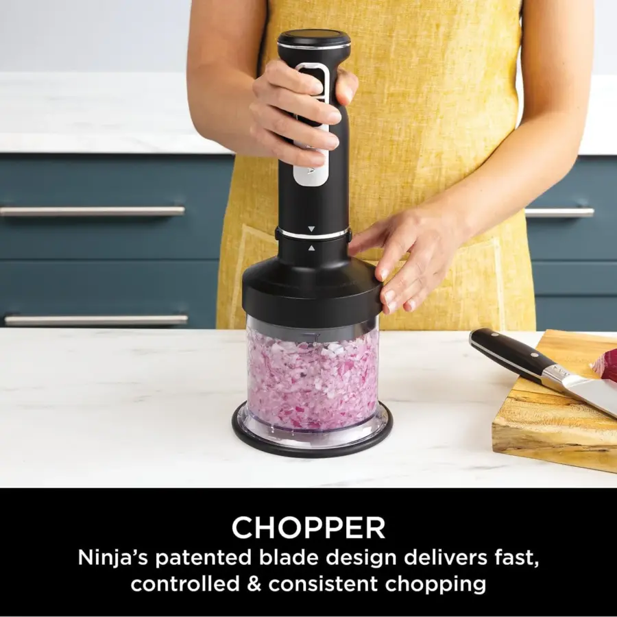 خلاط يدوي  ومفرمة  ومحضرة طعام من نينجا فودي 3 في 1 مع 3 ملحقات، 850 واط Ninja ci107