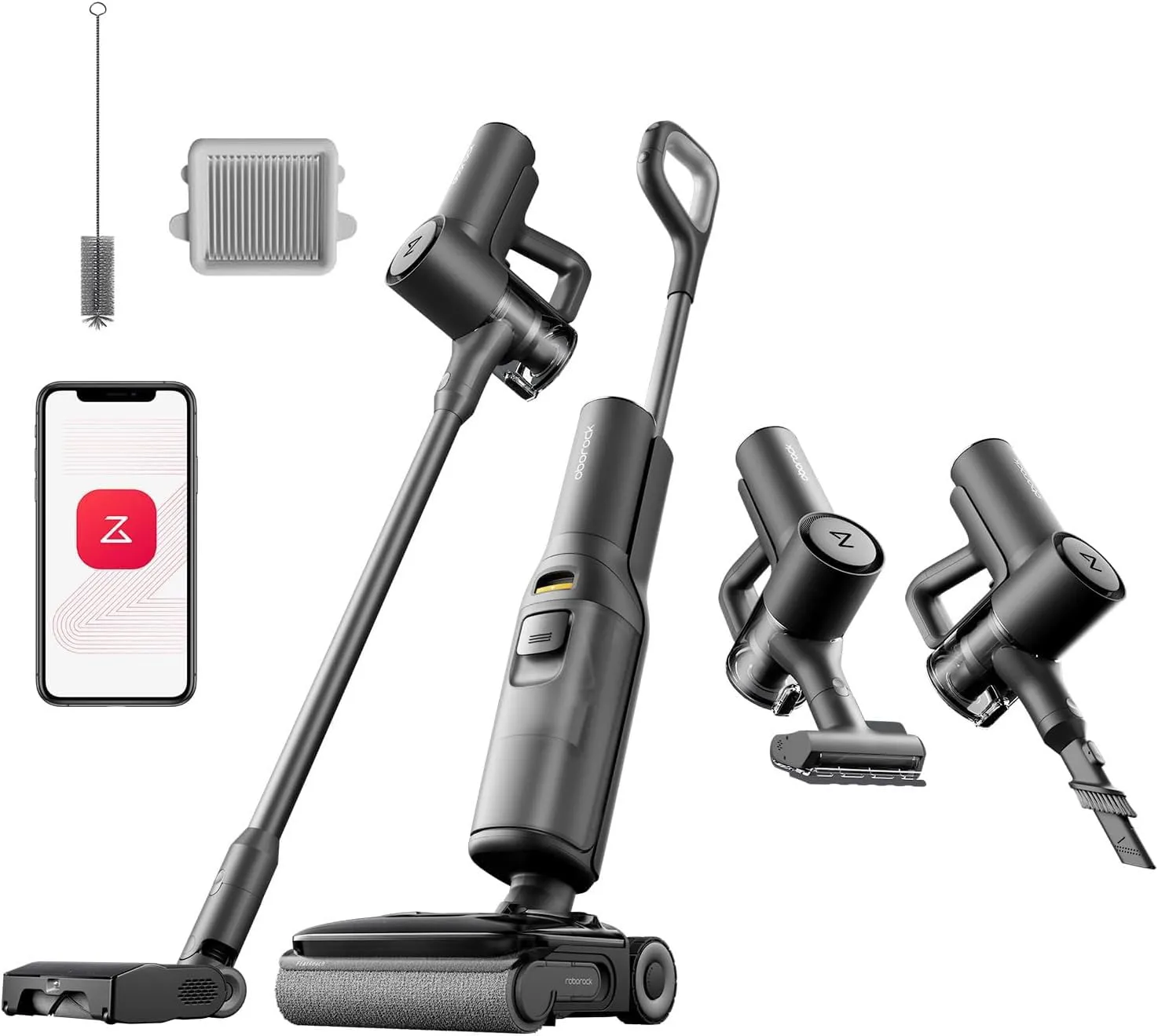 Roborock F25 Combo  مكنسة كهربائية رطبة  + مكنسة جافة / 5‑في‑1 (شفط + مسح + تشطيف)