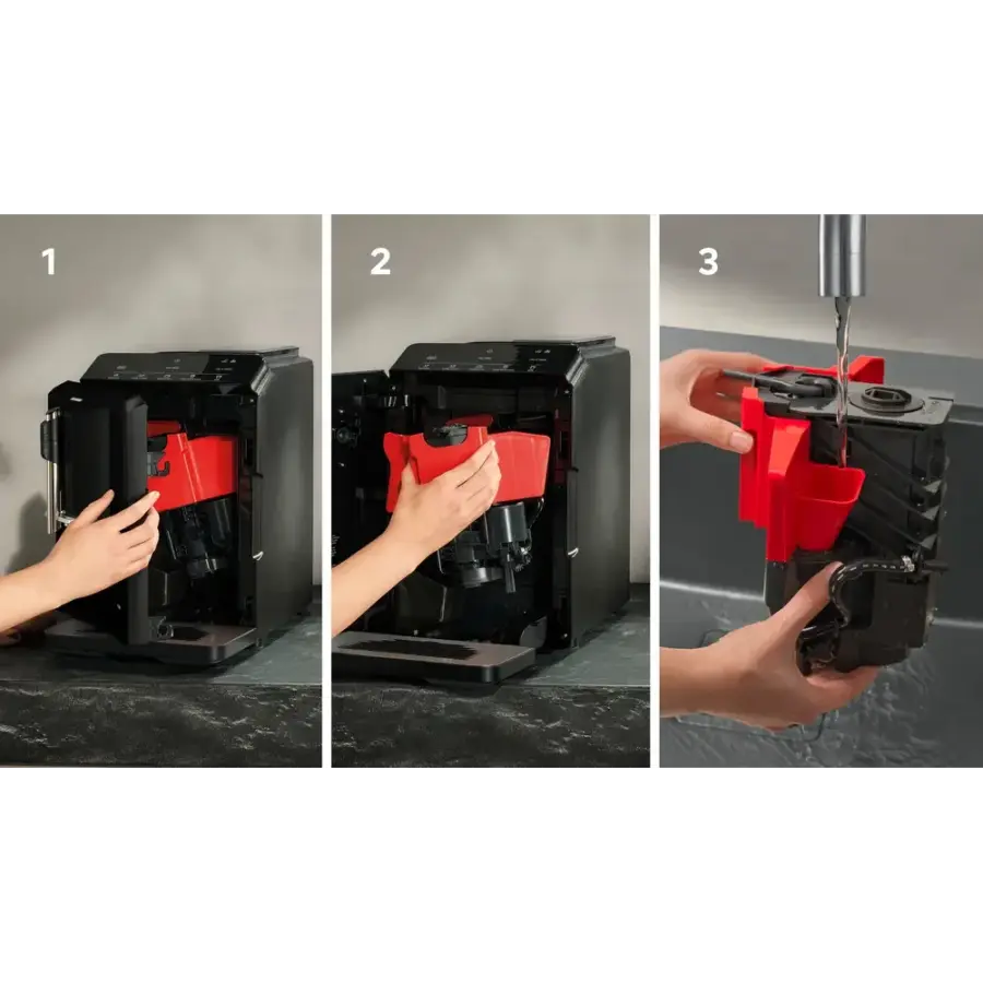 سيمنز ماكنة قهوة اسبريسو EQ 300 مضخة 15 بار، أسود