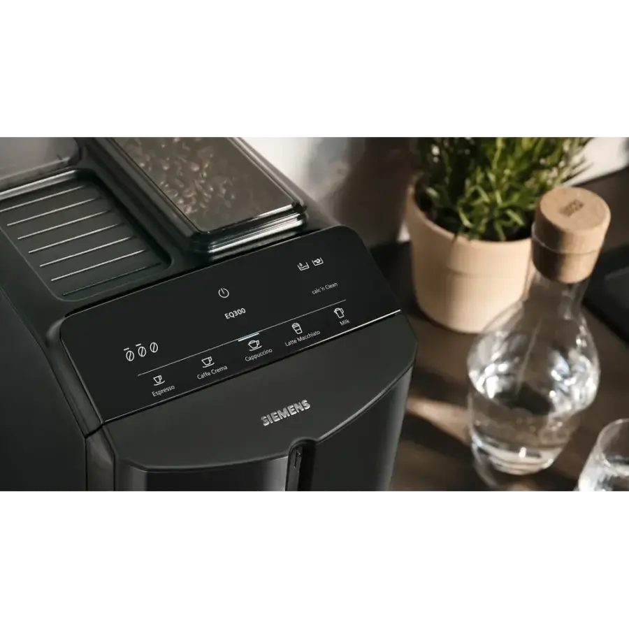 سيمنز ماكنة قهوة اسبريسو EQ 300 مضخة 15 بار، أسود