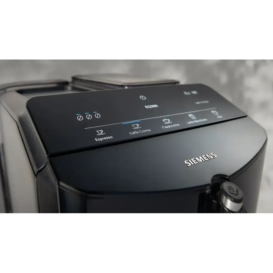 سيمنز ماكنة قهوة اسبريسو EQ 300 مضخة 15 بار، أسود