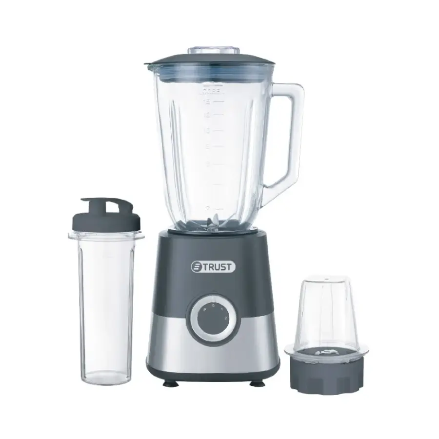 ترست خلاط 600 واط سعة 1.5 لتر ستانلس وستيل وأسود