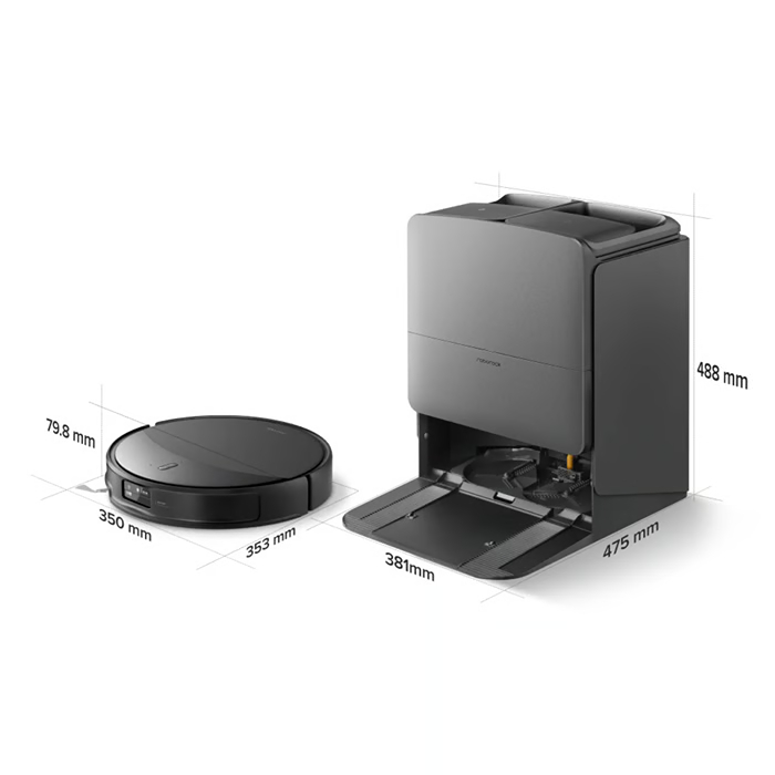 مكنسة روبوت Roborock Saros 20 Complete مع مسح وتنظيف ذاتي 36,000 باسكال – أسود