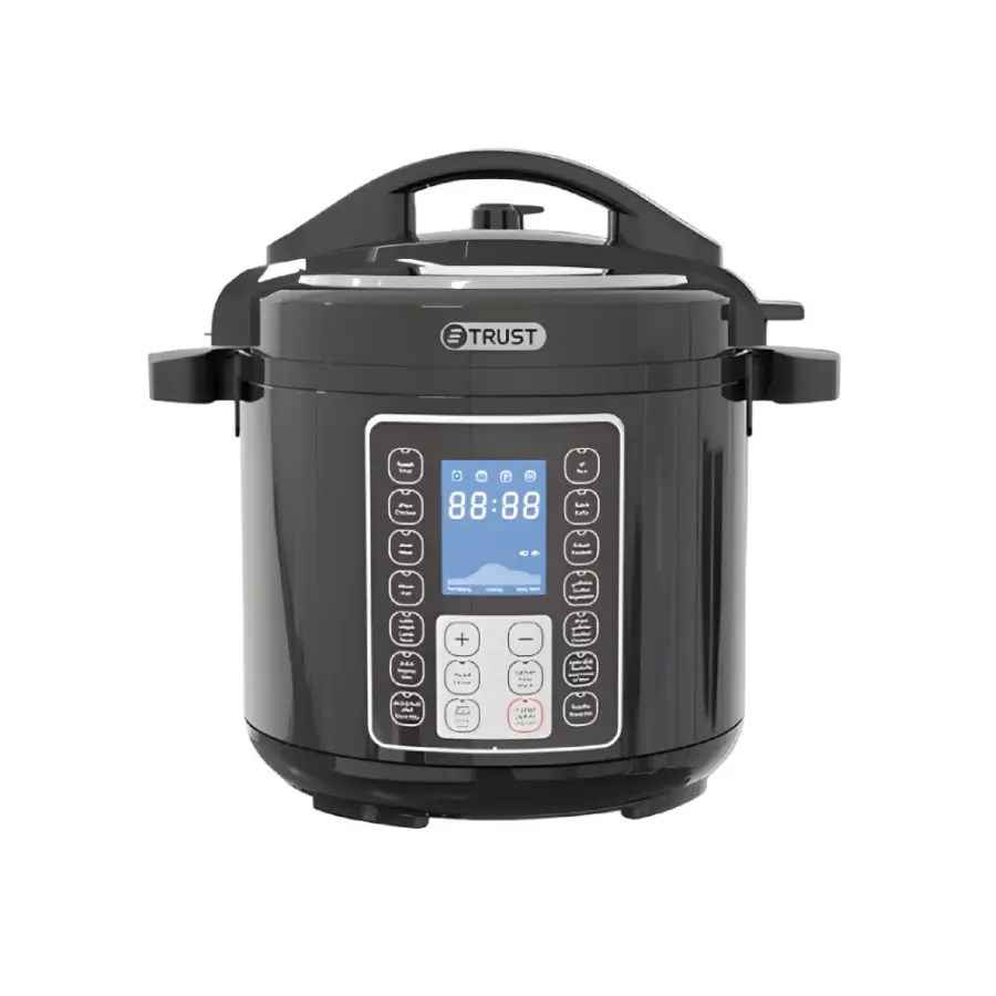 ترست طنجرة ضغط كهربائية Smart Cook Pro سعة 8 لتر بقدرة 1200 واط، أسود.