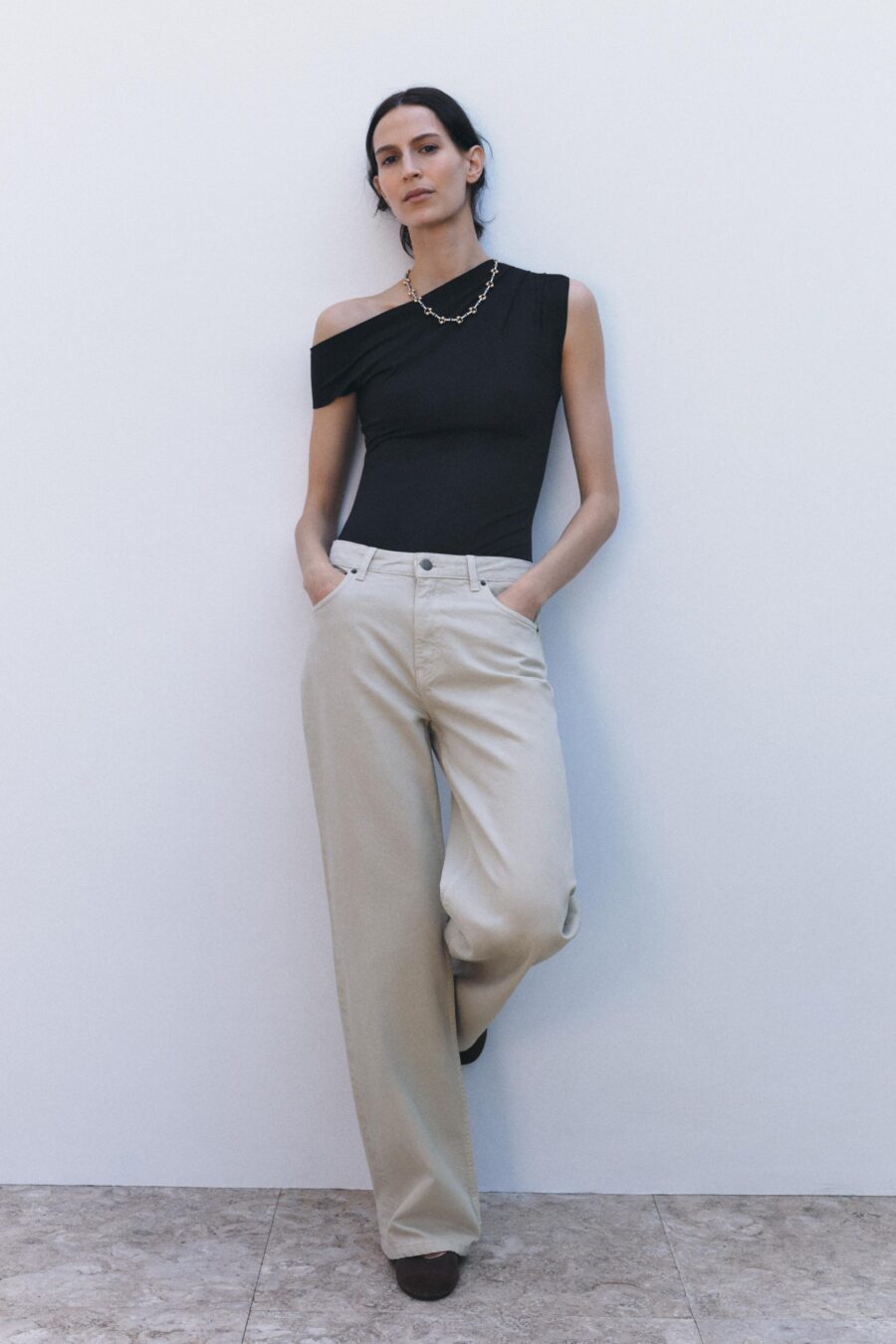 ZW COLLECTION WIDE-LEG MID-RISE JEANS