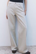 ZW COLLECTION WIDE-LEG MID-RISE JEANS