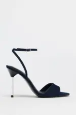 HIGH-HEELED DENIM SANDALS