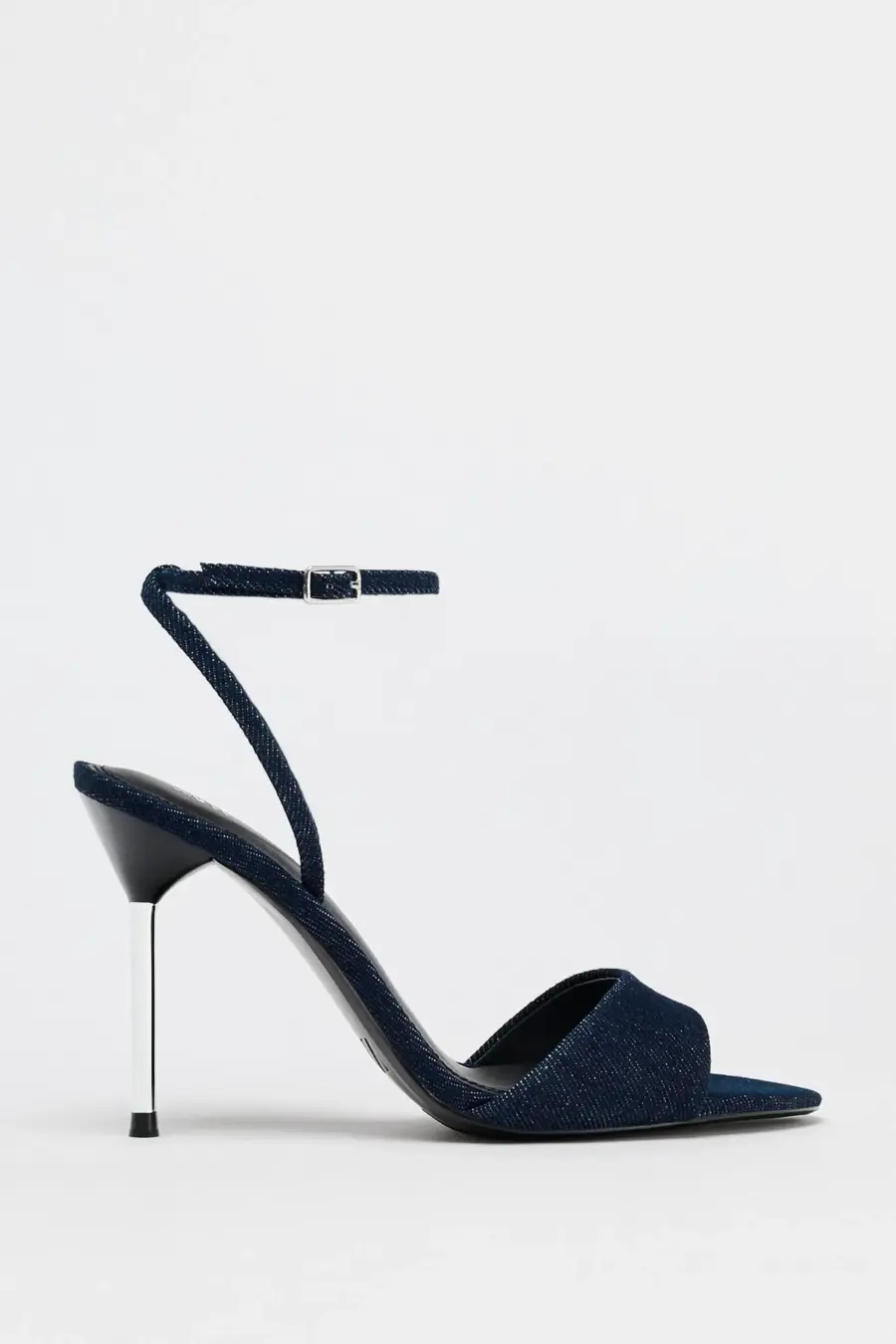 HIGH-HEELED DENIM SANDALS