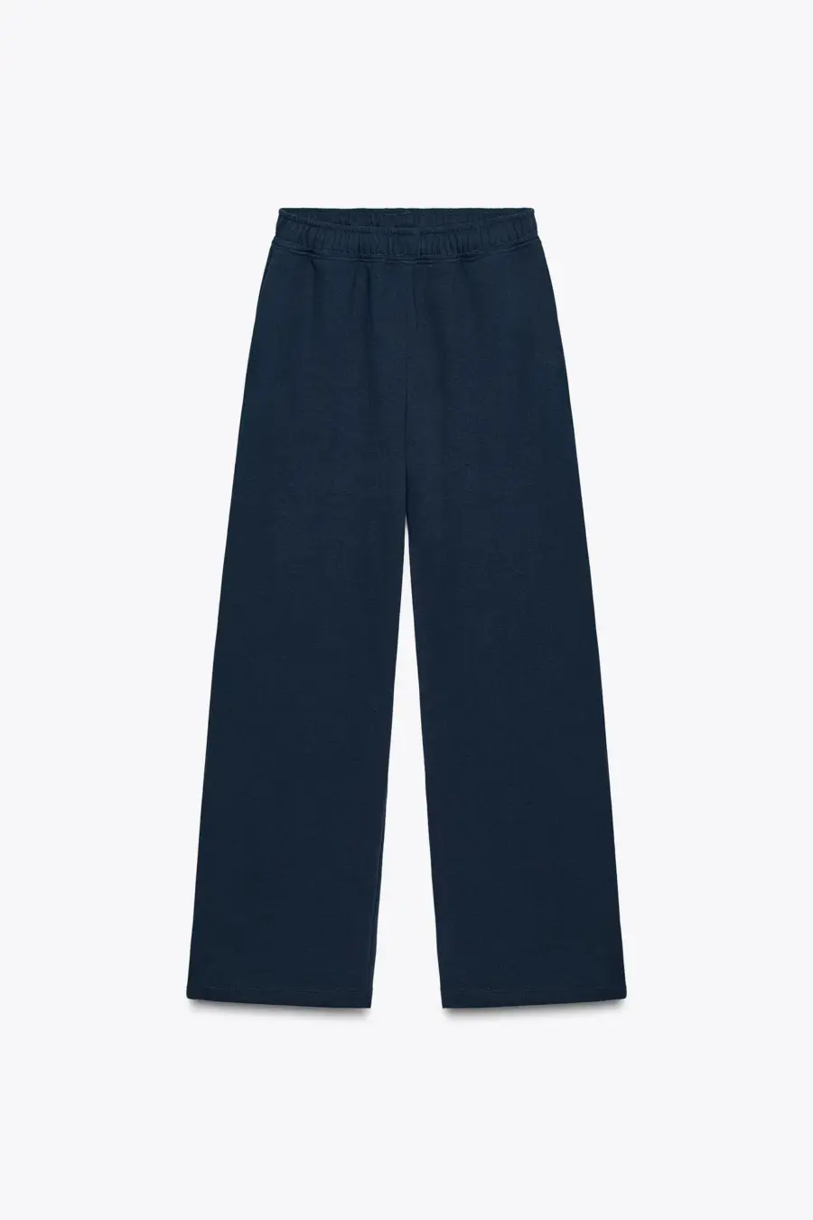 BASIC STRAIGHT PLUSH TROUSERS WITH ADJUSTABLE HEM