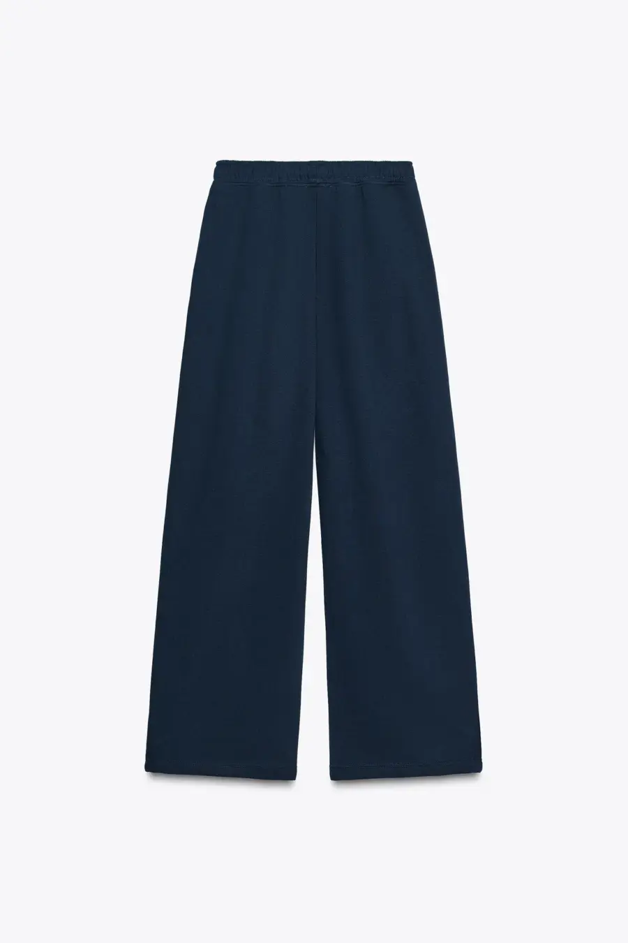 BASIC STRAIGHT PLUSH TROUSERS WITH ADJUSTABLE HEM