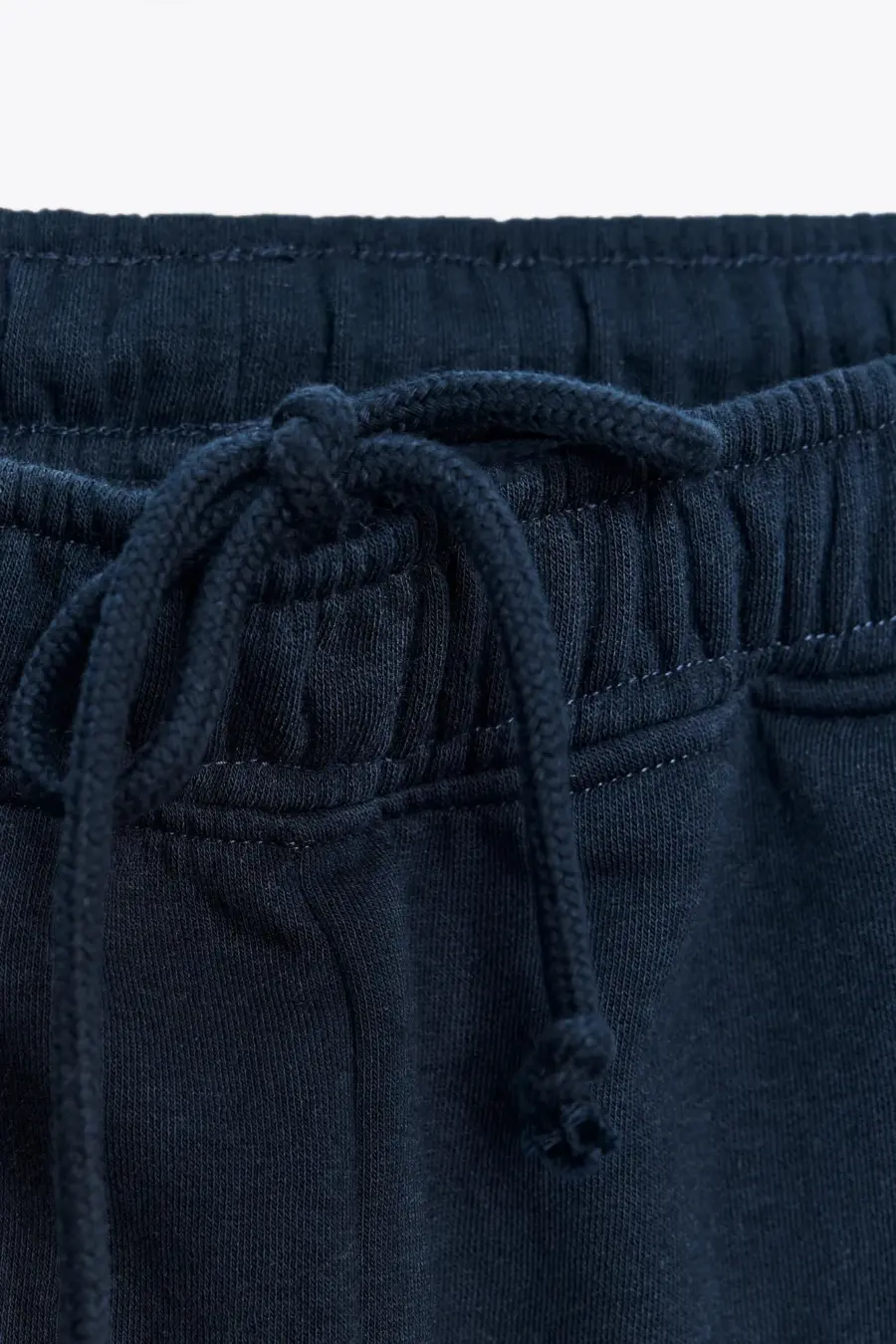 BASIC STRAIGHT PLUSH TROUSERS WITH ADJUSTABLE HEM