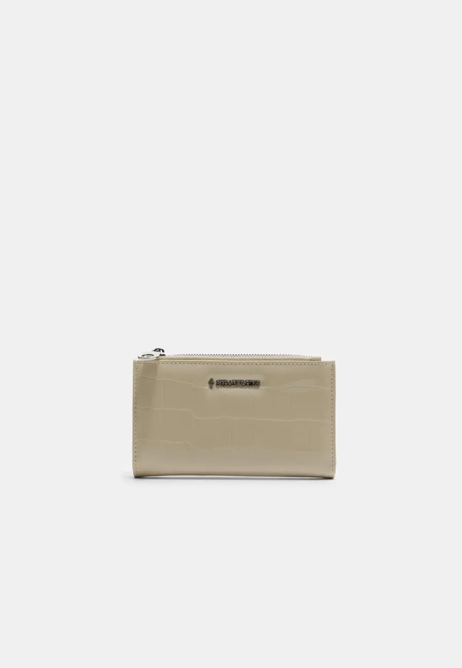 Basic mock croc wallet