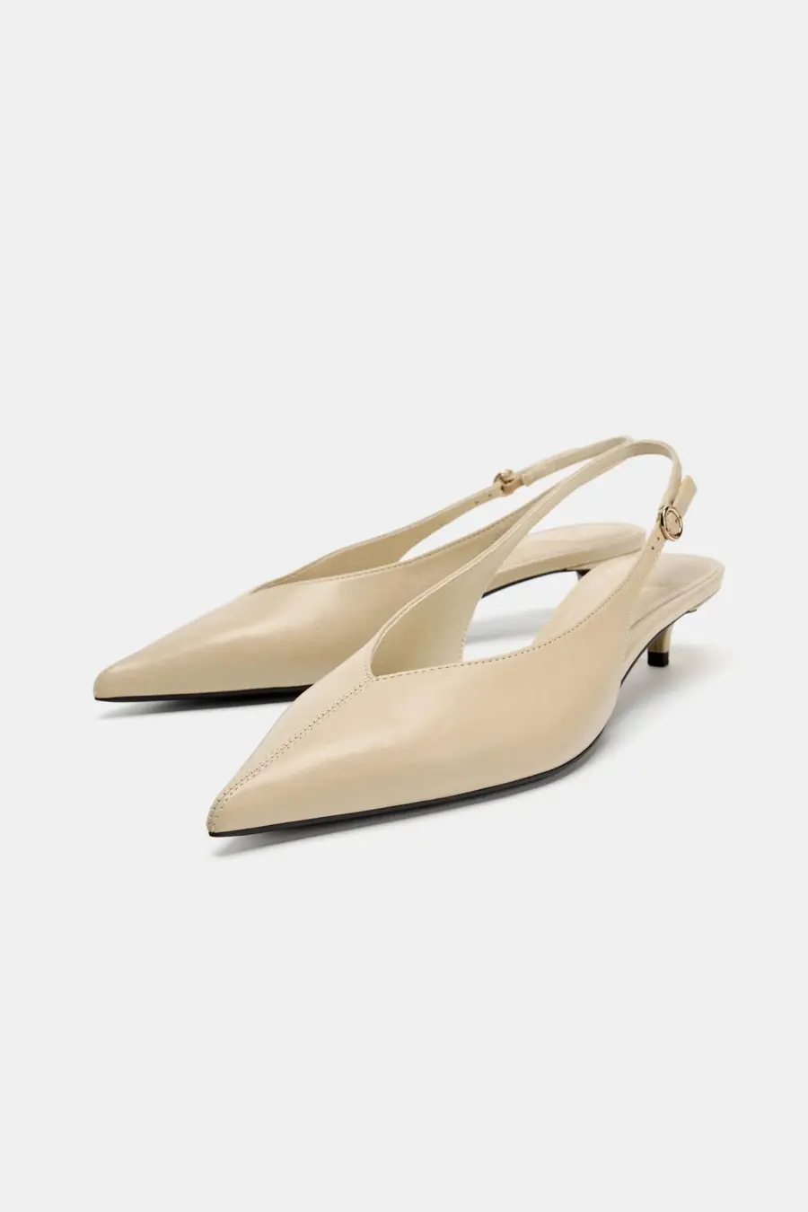 SLINGBACK KITTEN HEEL SHOES