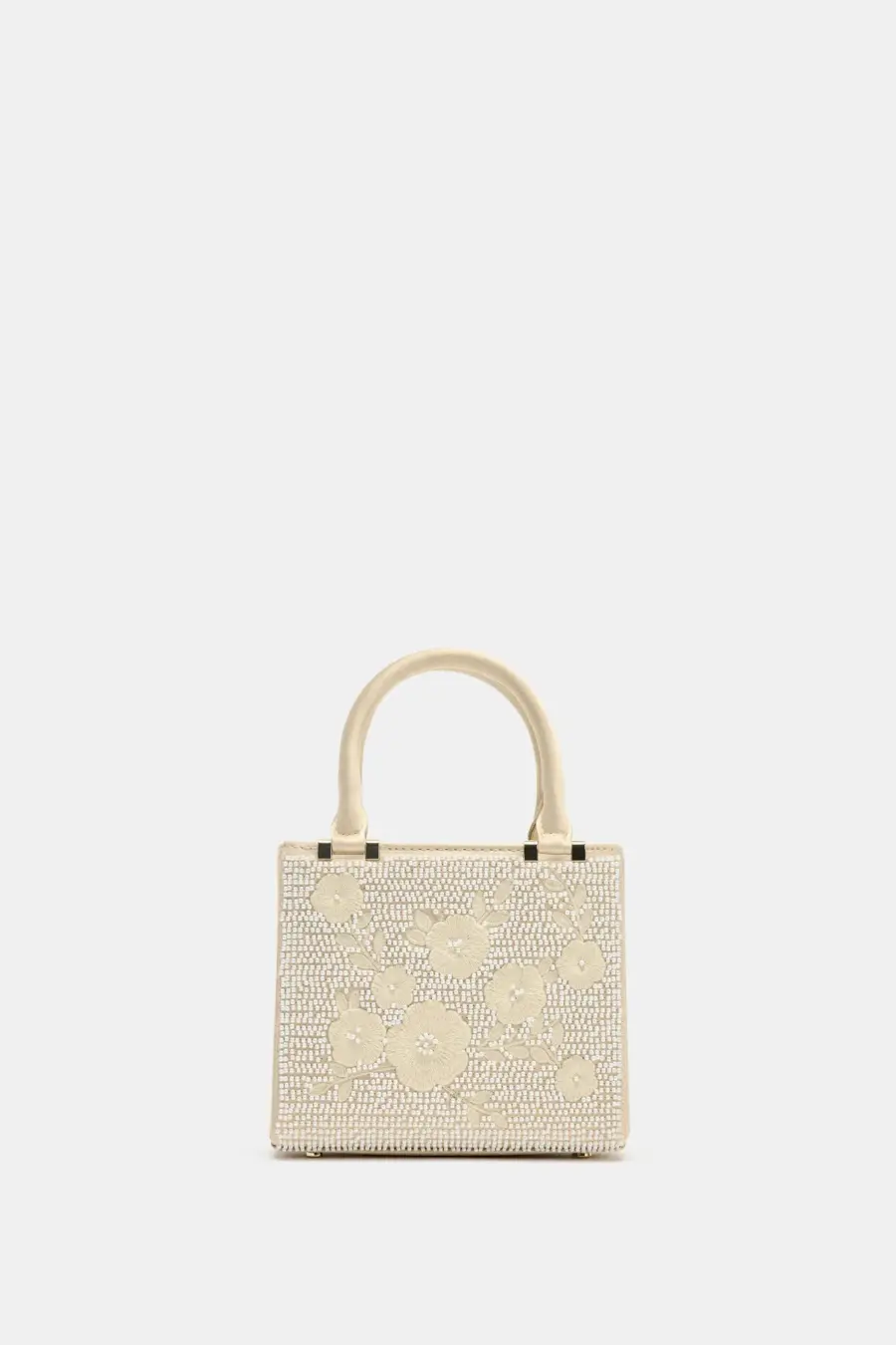 EMBROIDERED RIGID HANDBAG