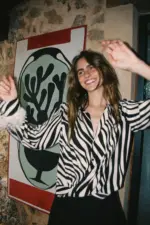 ANIMAL PRINT FEATHER SHIRT