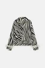 ANIMAL PRINT FEATHER SHIRT