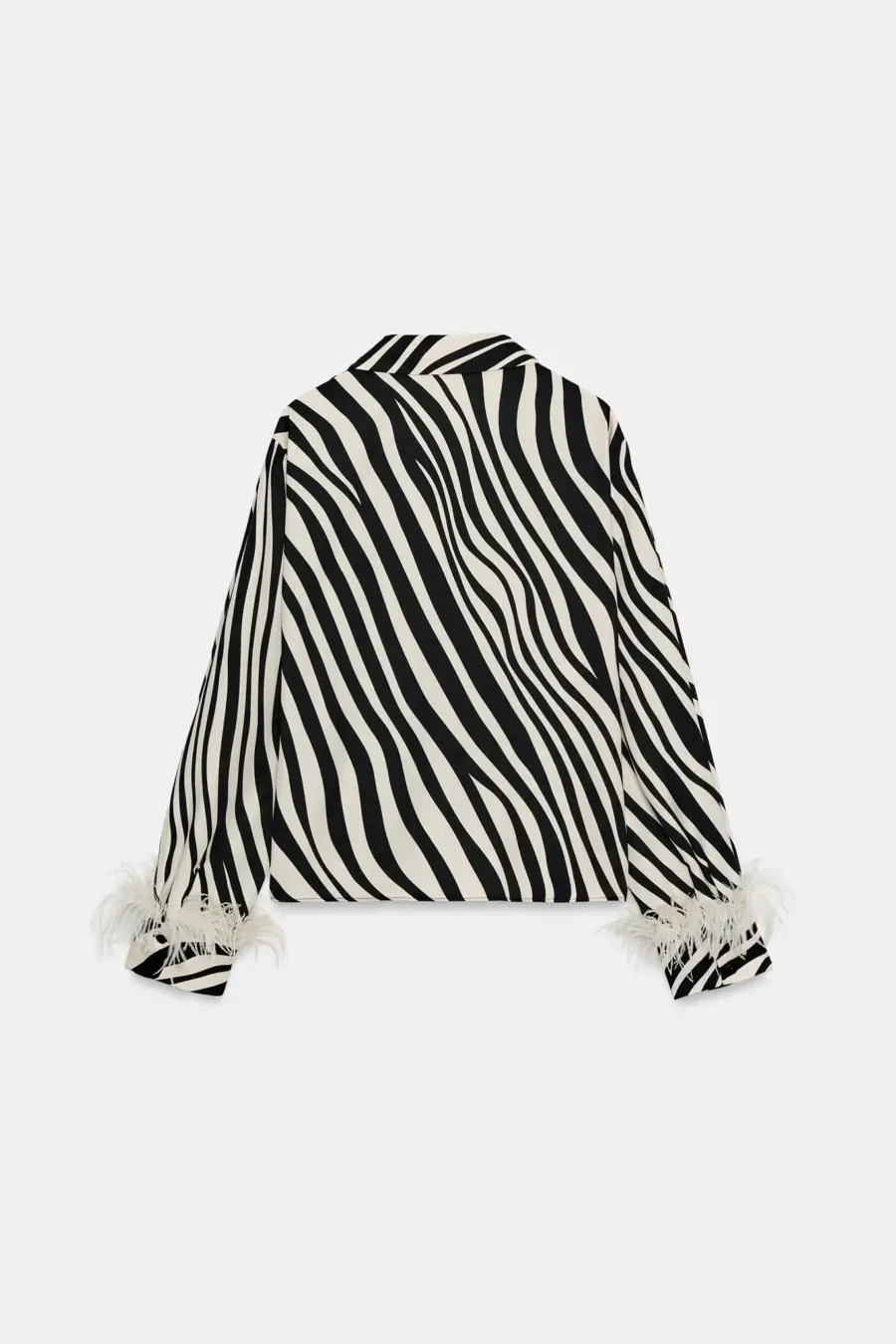 ANIMAL PRINT FEATHER SHIRT