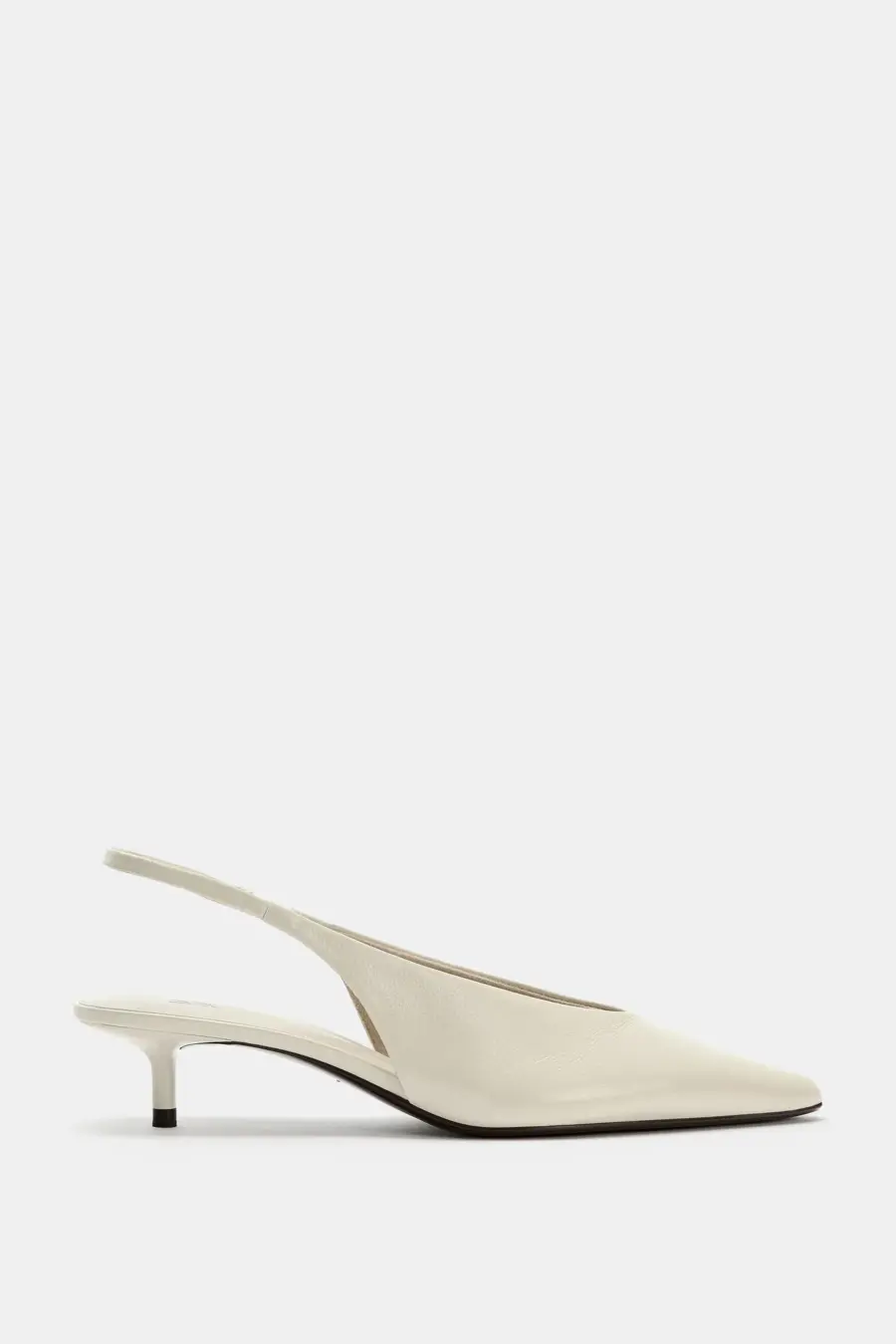 LEATHER KITTEN-HEEL SHOES