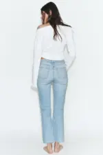 TRF HIGH-WAIST CROPPED FLARE JEANS