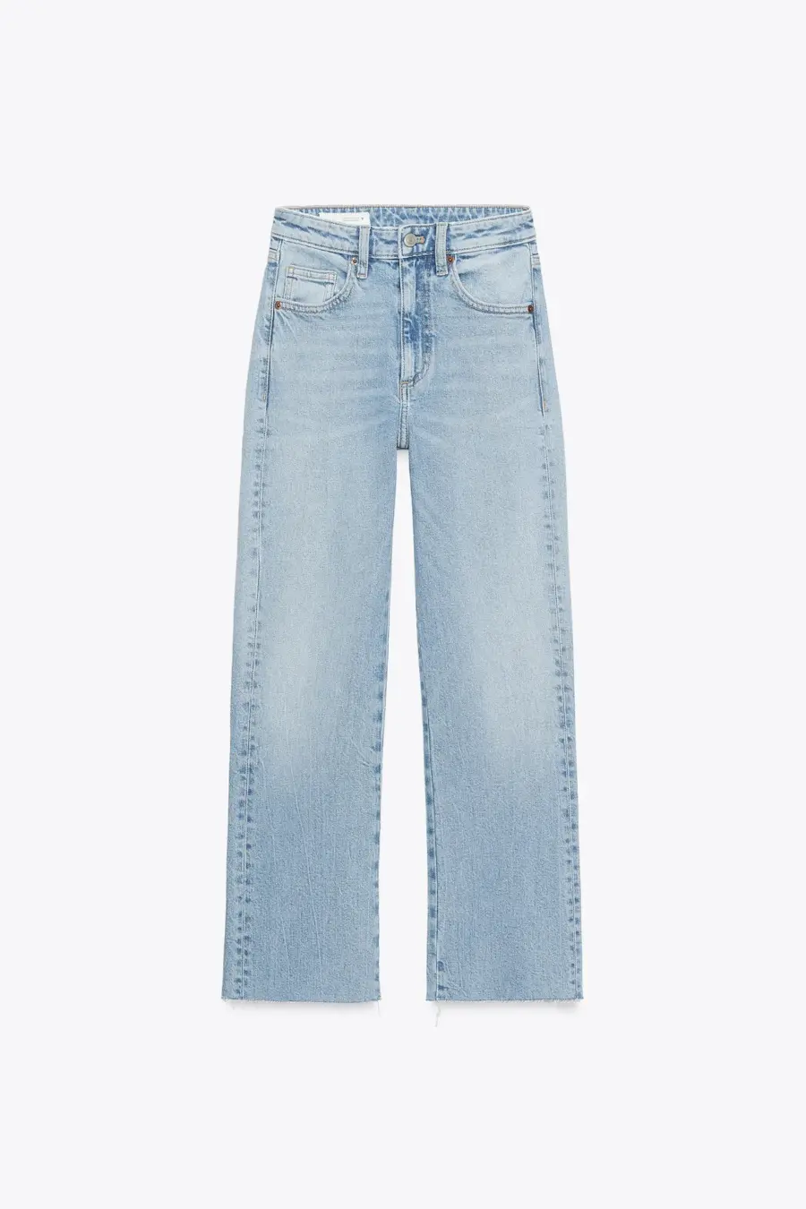 TRF HIGH-WAIST CROPPED FLARE JEANS