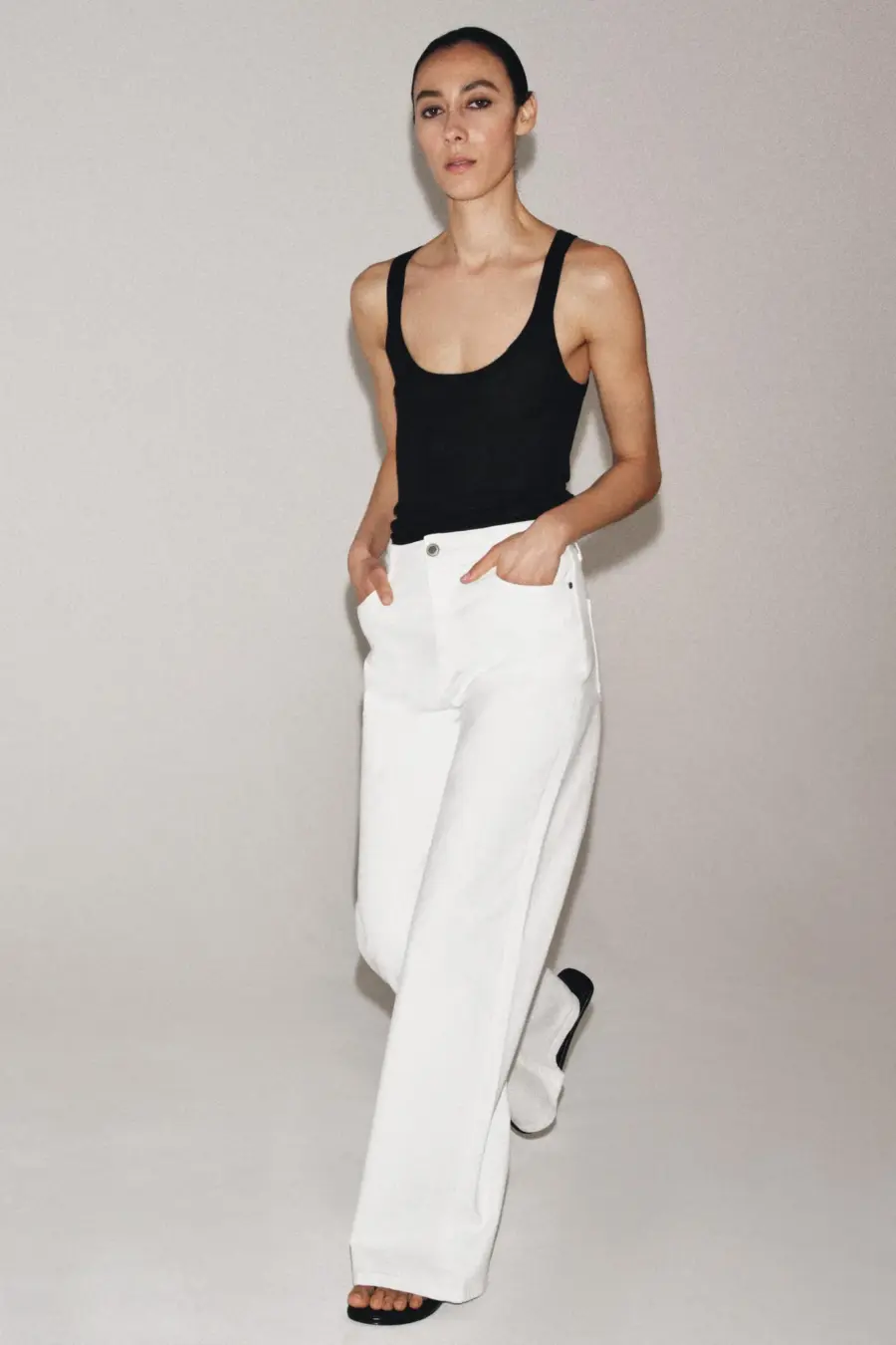 ZW COLLECTION HIGH-WAIST WIDE-LEG JEANS