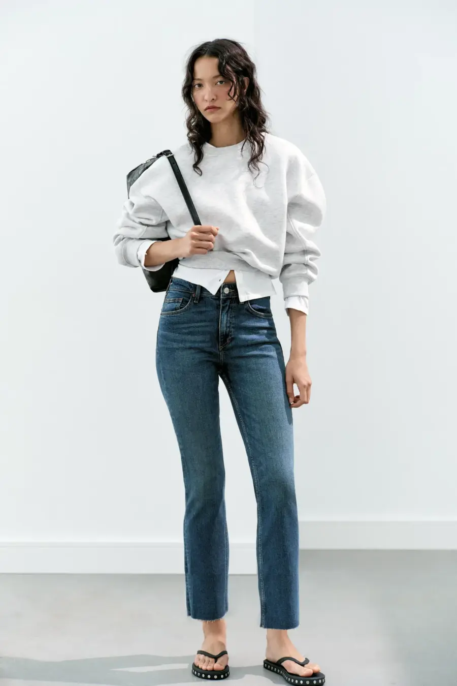 TRF CROPPED FLARE HIGH-WAIST JEANS