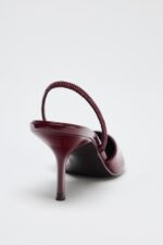PATENT-EFFECT SLINGBACK SHOES