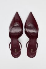 PATENT-EFFECT SLINGBACK SHOES