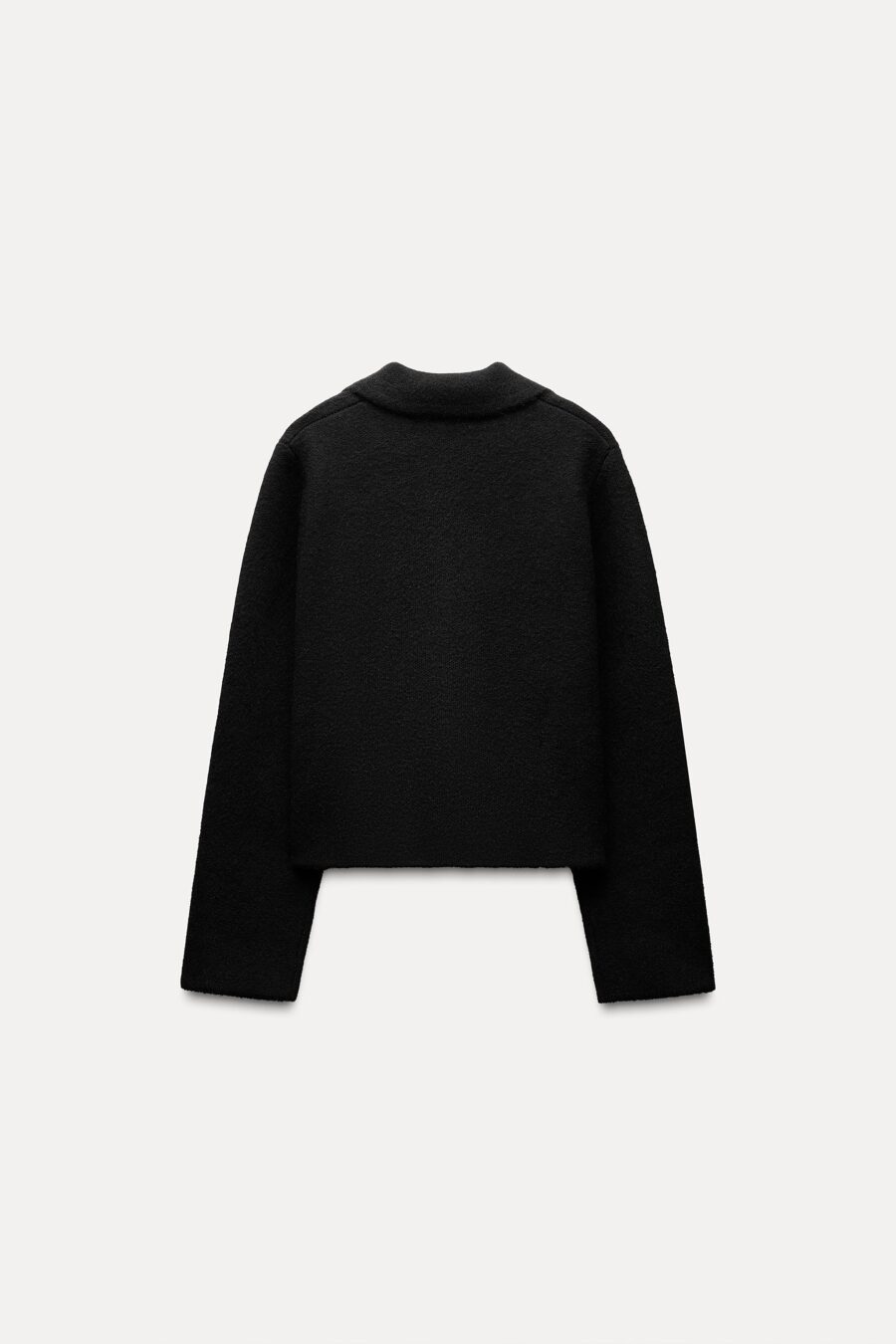 PLAIN KNIT POLO NECK JACKET