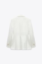 FITTED BLAZER WITH SHOULDER PADS