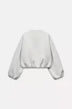 SOFT BOMBER JACKET WITH ELASTIC TRIMS