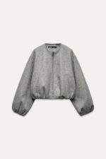 SOFT BOMBER JACKET WITH ELASTIC TRIMS