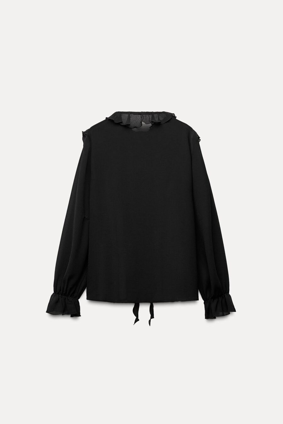 CREPE RUFFLE SHIRT
