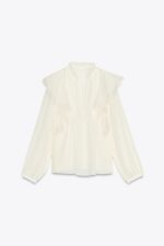 LACE RUFFLE BLOUSE