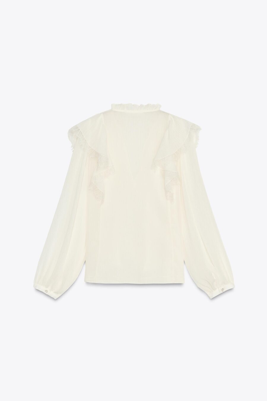 LACE RUFFLE BLOUSE