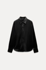 SATIN SHIRT WITH GOLD BUTTONS