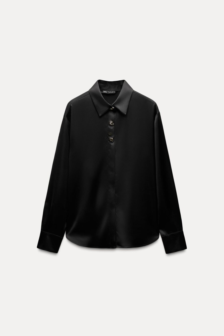 SATIN SHIRT WITH GOLD BUTTONS