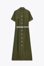 MIDI DRESS WITH BELT