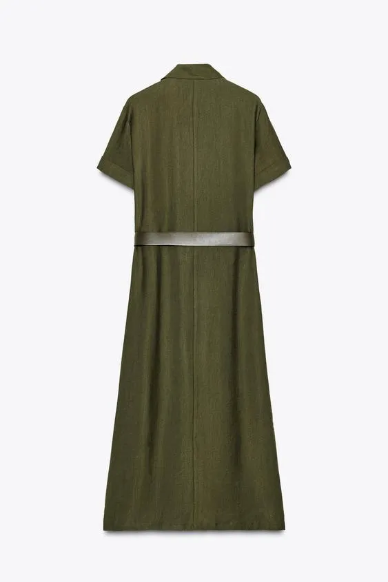 MIDI DRESS WITH BELT
