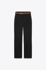 STRAIGHT FIT TROUSERS WITH BELT