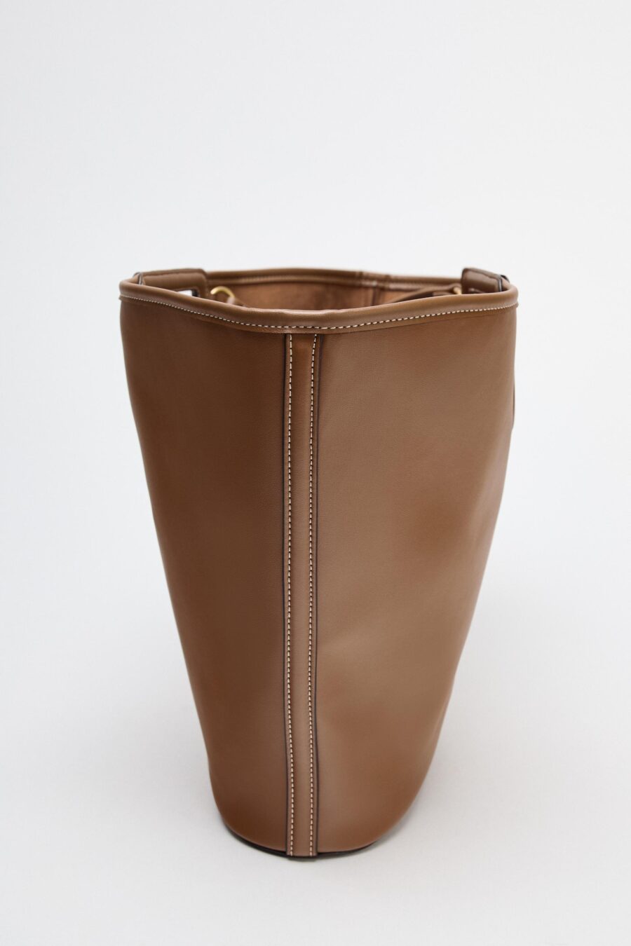 MAXI TOPSTITCHED TOTE BAG