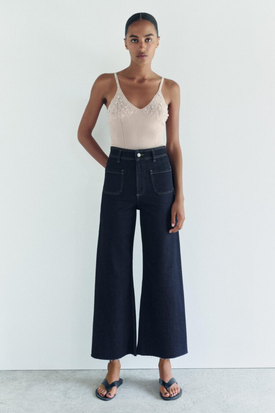 ZW COLLECTION WIDE-LEG HIGH-WAIST JEANS