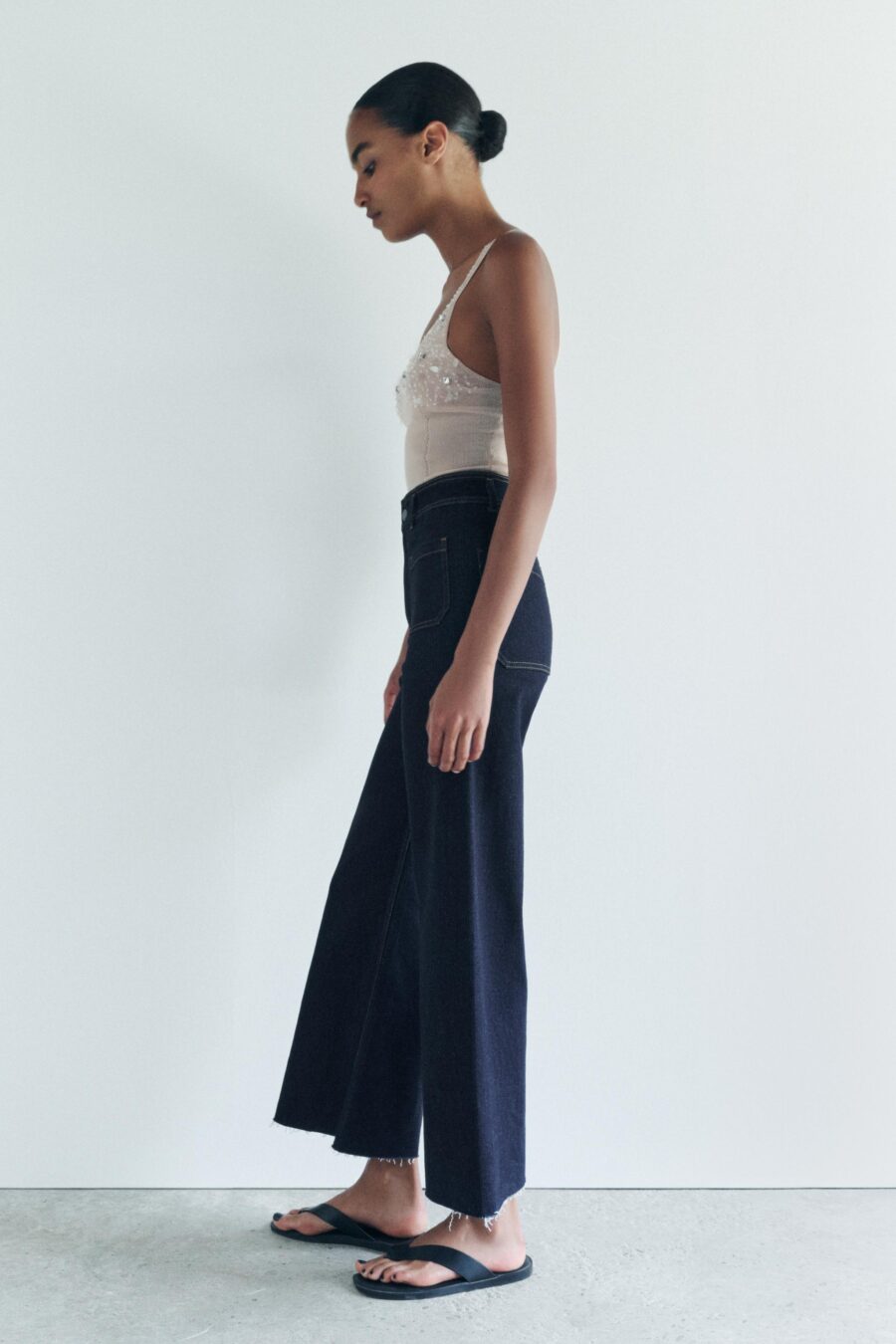 ZW COLLECTION WIDE-LEG HIGH-WAIST JEANS