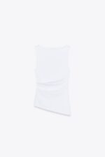 ASYMMETRIC DRAPED T-SHIRT