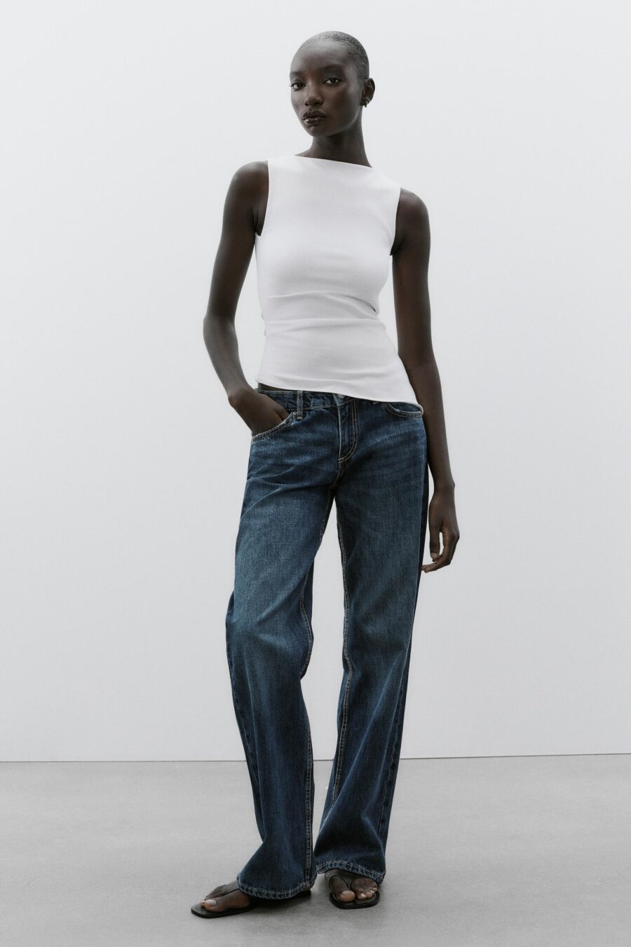 ASYMMETRIC DRAPED T-SHIRT