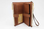Michael Kors Jet Set Travel Double Zip Wristlet - Signature PVC (Vanilla PVC/Dark Acorn)