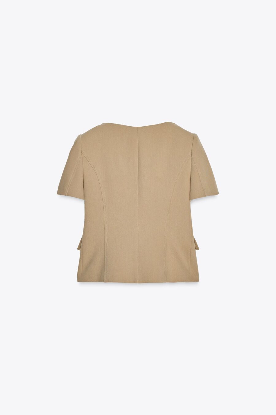 SHORT SLEEVE BLAZER WITH SHOULDER PADS